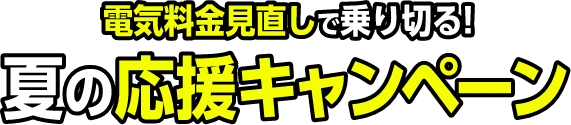 電気料金見直しで乗り切る！夏の応援キャンペーン