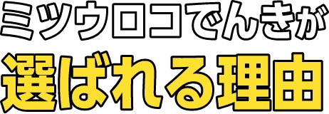 ミツウロコでんきが選ばれる理由