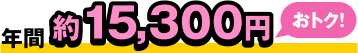 年間約15,300円おトク!